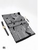 Reversible Cross Striped Cashmere Feeling Scarf